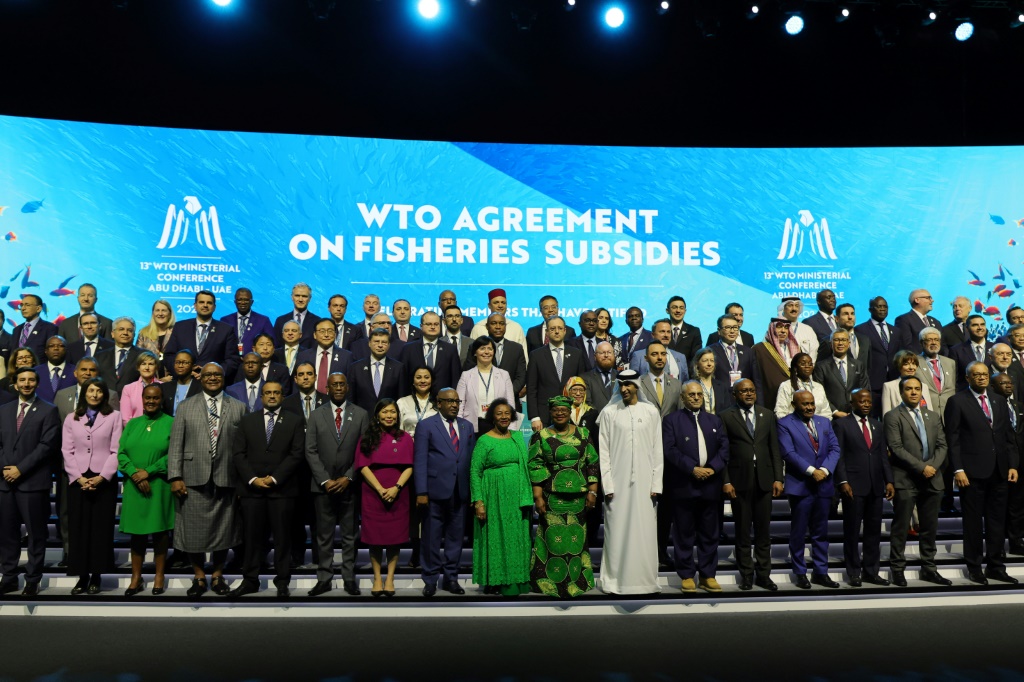 وزراء التجارة في منظمة التجارة العالمية يجتمعون في أبو ظبي (أ ف ب)   