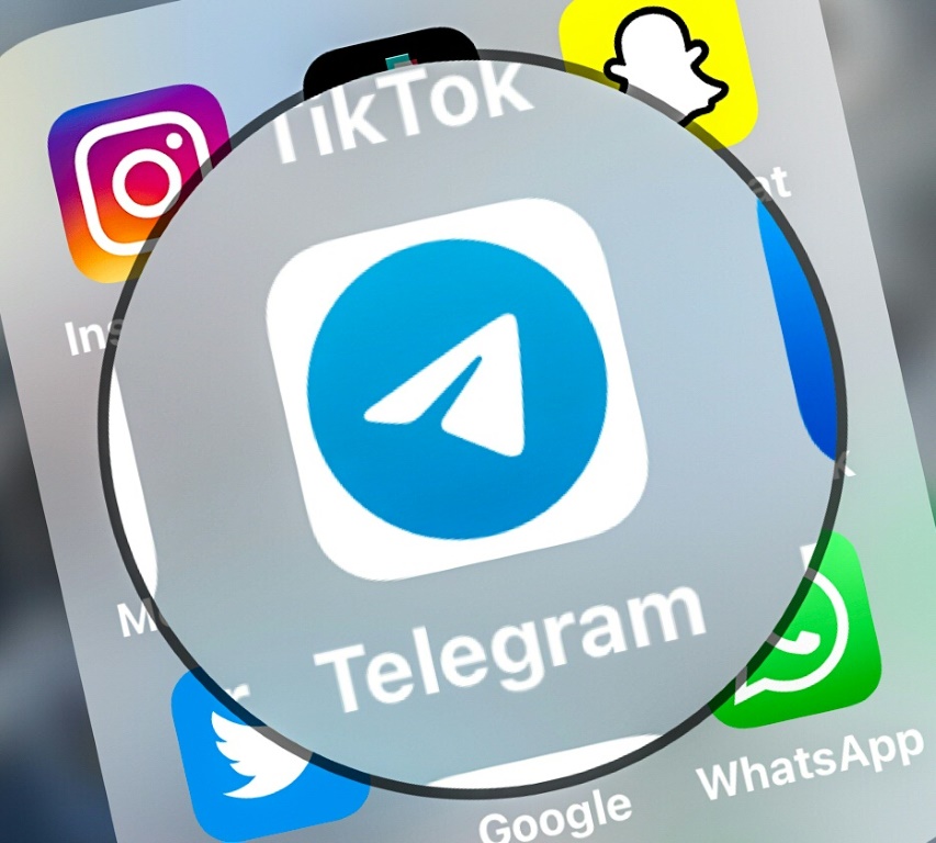 شعار تطبيق تلغرام بتاريخ 23 آذار مارس 2022 (ا ف ب)