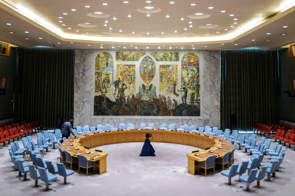 صورة مؤرخة في 22 كانون الأول/ديسبمر 2023 لمجلس الامن التابع للأمم المتحدة في نيويورك (أ ف ب)   