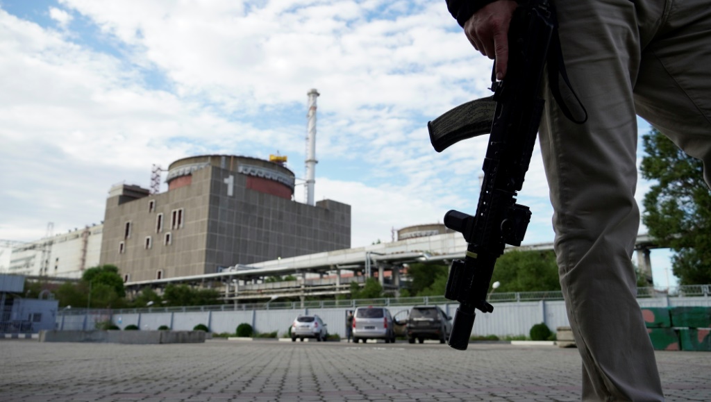 محطة زابوريجيا النووية في أوكرانيا في 11 أيلول/سبتمبر 2022 (ا ف ب)