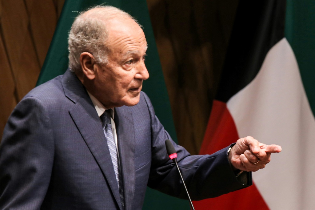  أحمد أبو الغيط الأمين العام لجامعة الدول العربية (أ ف ب)