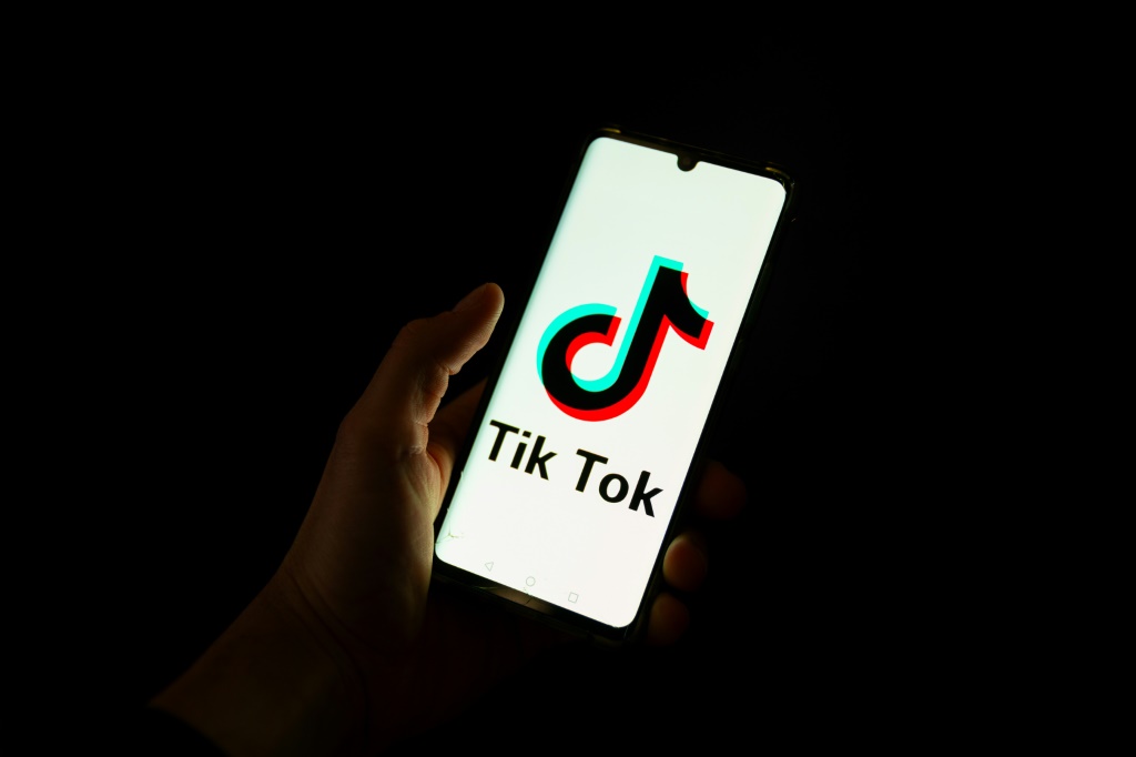       تحولت الأحزاب السياسية البريطانية إلى TikTok في الحملات الانتخابية (أ ف ب)   