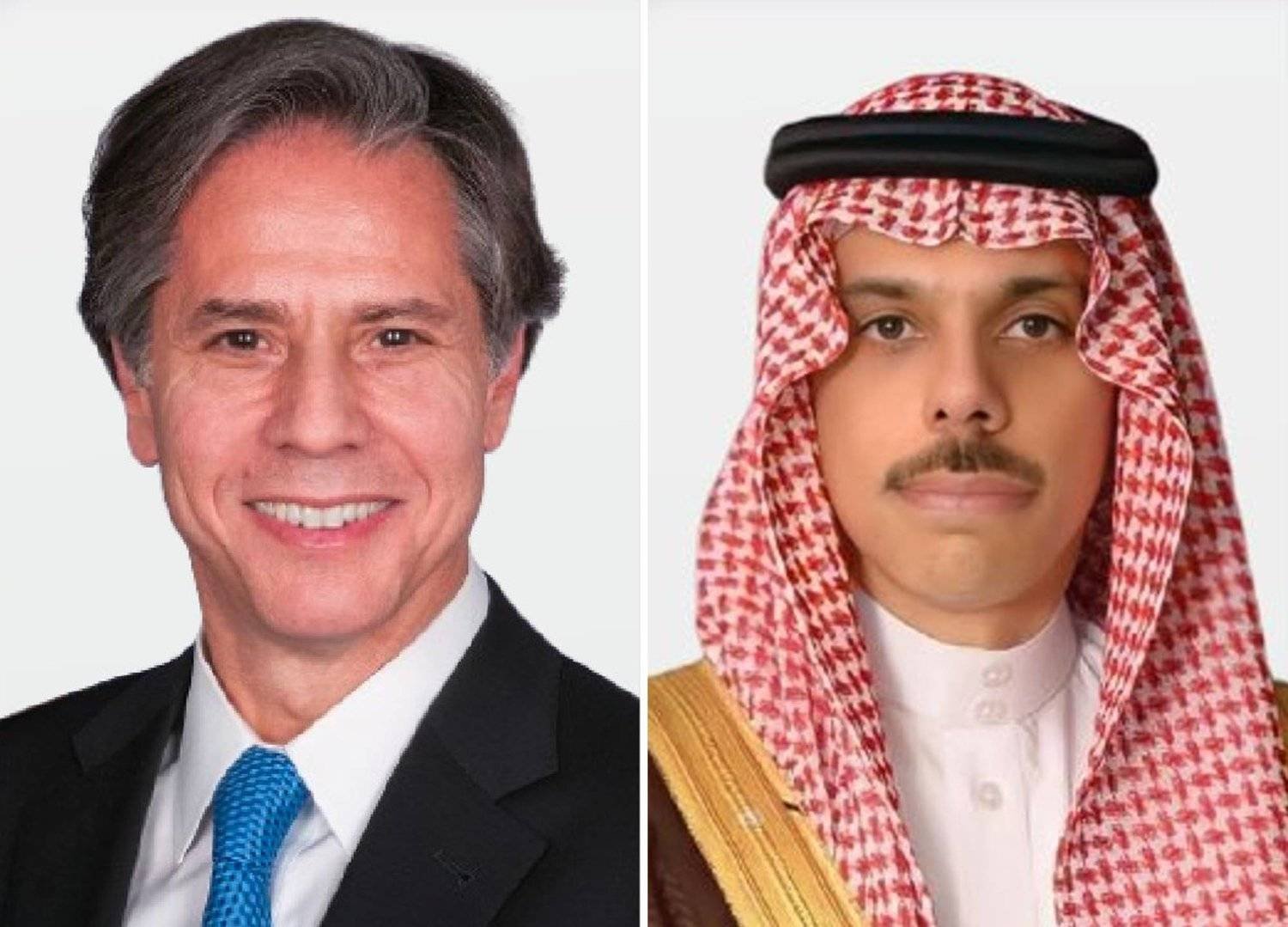 الأمير فيصل بن فرحان وأنتوني بلينكن (الشرق الأوسط)