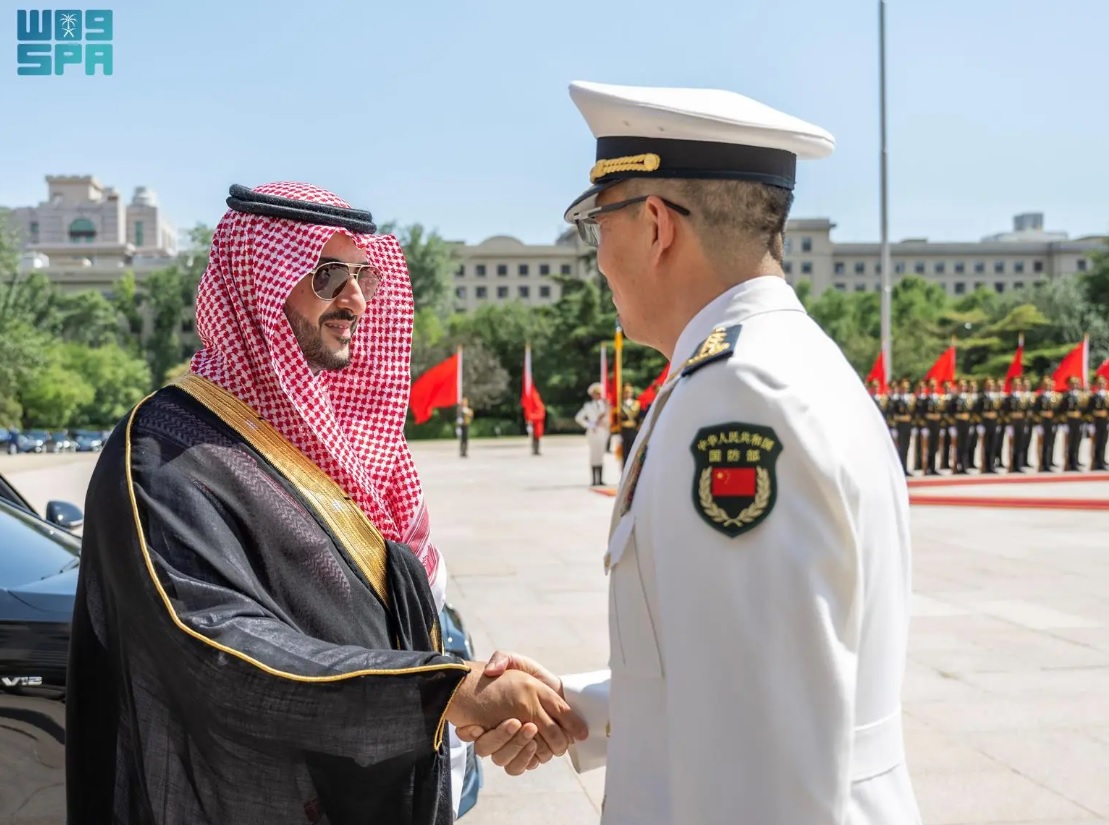 خلال استقبال وزير الدفاع السعودي في الصين (واس)