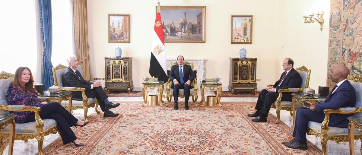 السيسي يبحث مع مدير الـمخابرات الأمريكية وقف الحرب بغزة (موقع الرئاسة المصرية)