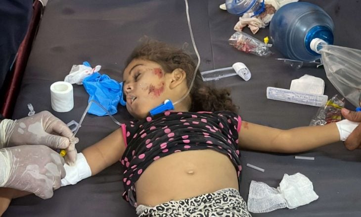 طفلة فلسطينية من غزة قتلها الجيش الارهابي الاسرائيلي (اعلام فلسطيني)
