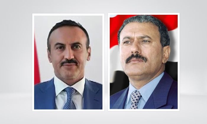 السفير احمد علي ووالده الرئيس الراحل الشهيد علي عبدالله صالح (اعلام يمني)