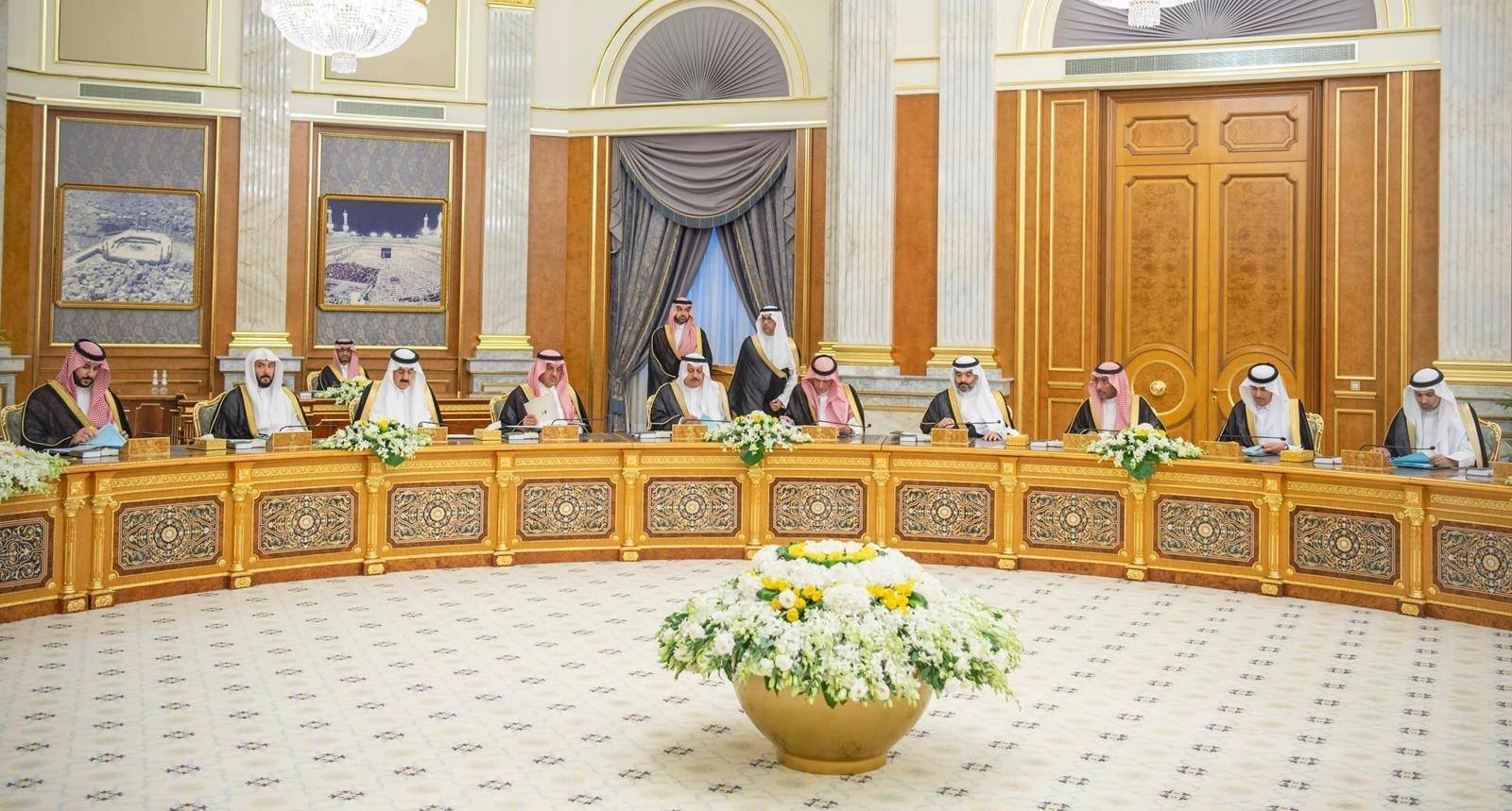 جانب من جلسة مجلس الوزراء في جدة (واس)