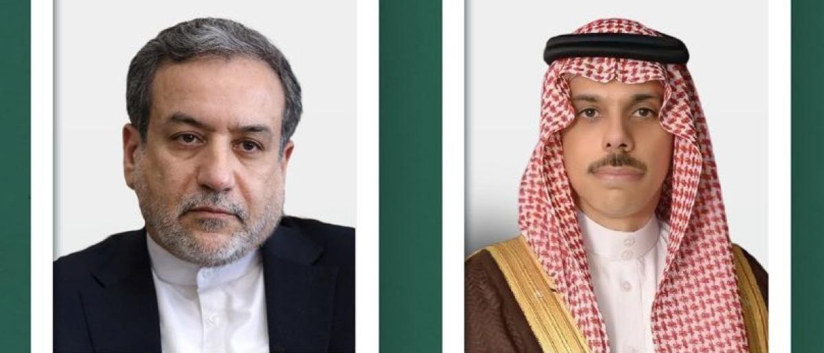 وزير الخارجية السعودي الأمير فيصل بن فرحان و نظيره الإيراني عباس عراقجي (مواقع التواصل)