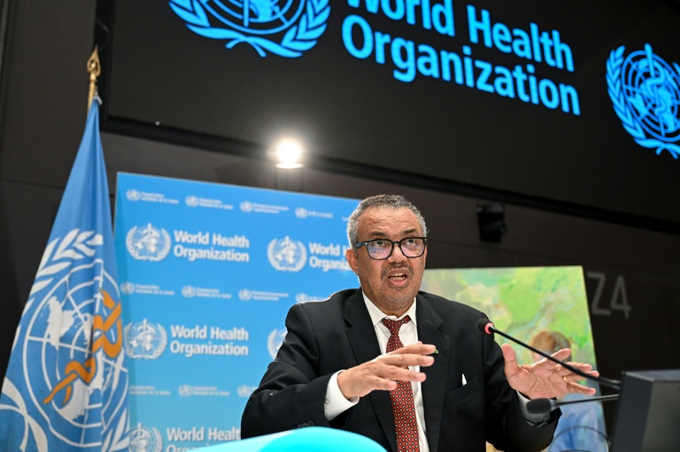 المدير العام لمنظمة الصحة العالمية تيدروس أدهانوم غبرييسوس في نيسان/أبريل 2023 (أ ف ب)