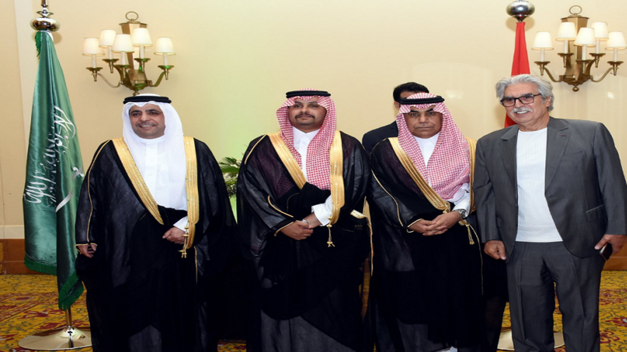 نجوم الدراما السورية في حفل افتتاح السفارة السعودية بدمشق (مواقع التواصل)
