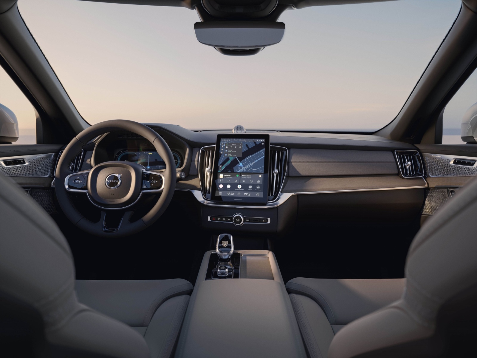 تتجهز المقصور الداخلية للسيارة XC90 2025 بشاشة جديدة قياس 11.2 بوصة المصدر: Volvo