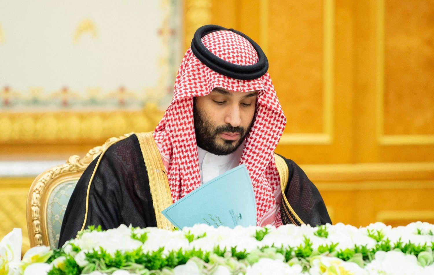 الأمير محمد بن سلمان ولي العهد السعودي لدى ترؤسه جلسة مجلس الوزراء في الرياض الثلاثاء (واس)