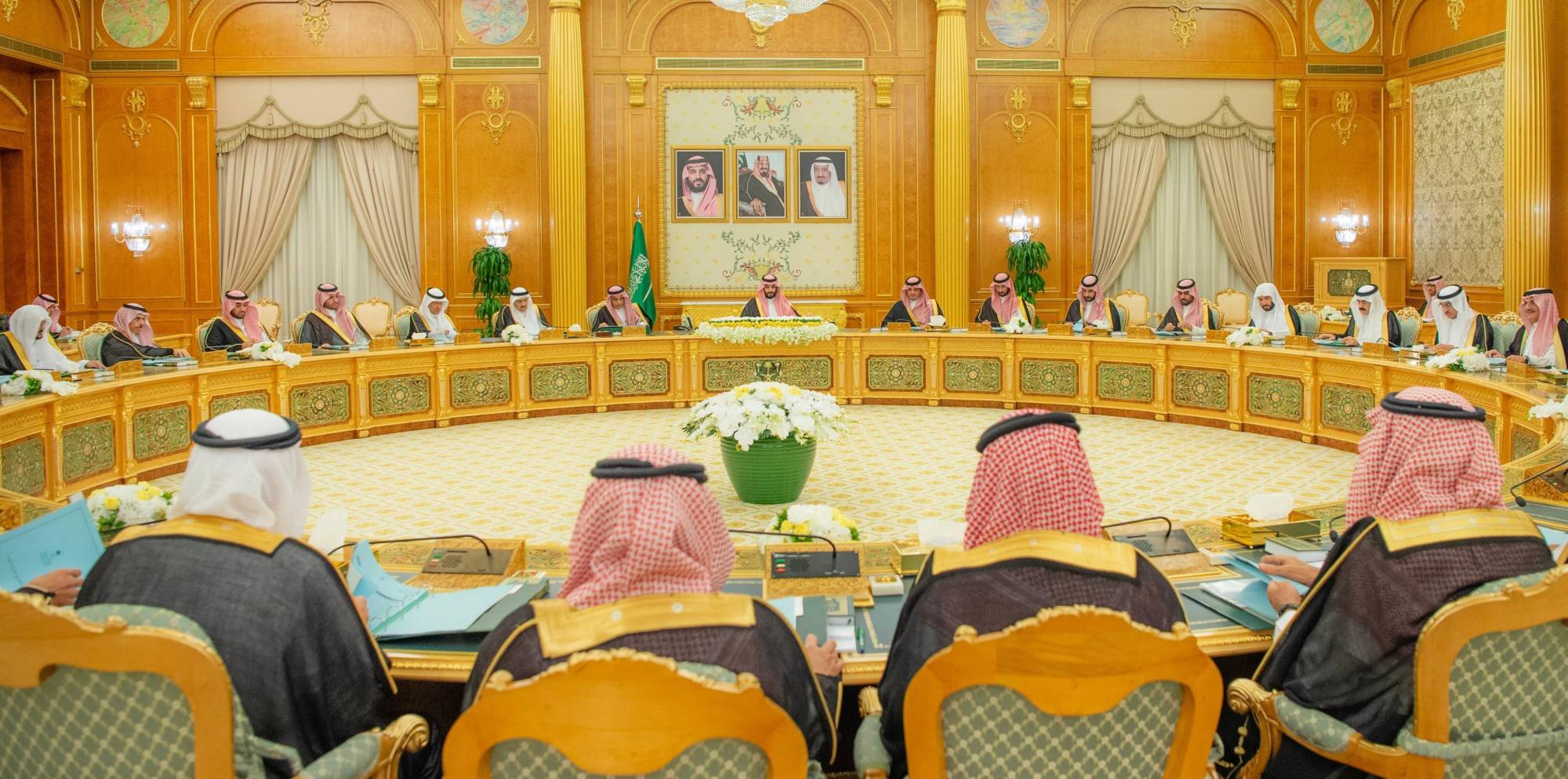 الأمير محمد بن سلمان لدى ترؤسه جلسة مجلس الوزراء السعودي التي عقدت في الرياض الثلاثاء (واس)