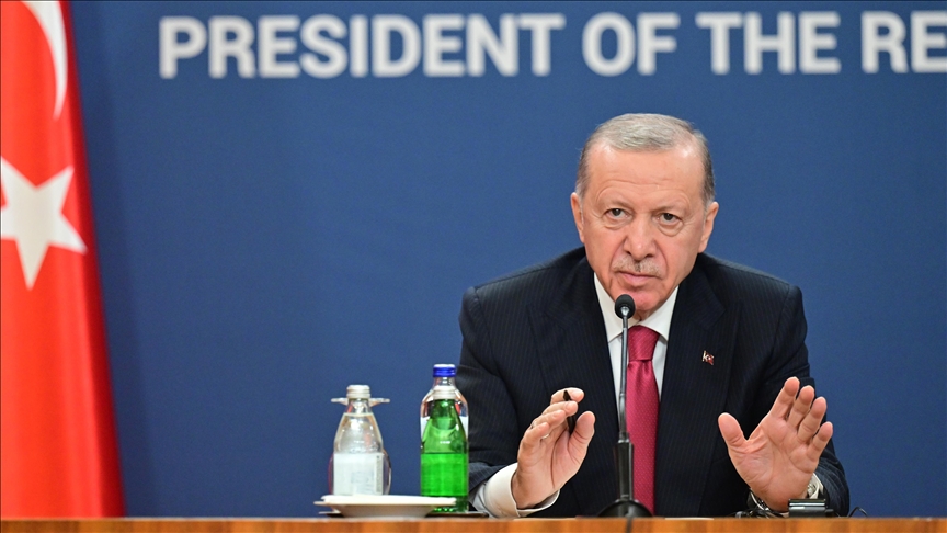 الرئيس أردوغان يجدد دعوته للاعتراف بدولة فلسطين (الأناضول)