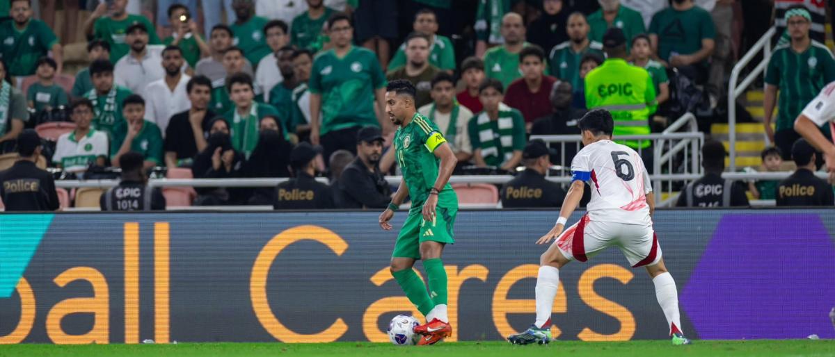 من مباراة الأخضر السعودي (موقع المنتخب السعودي)