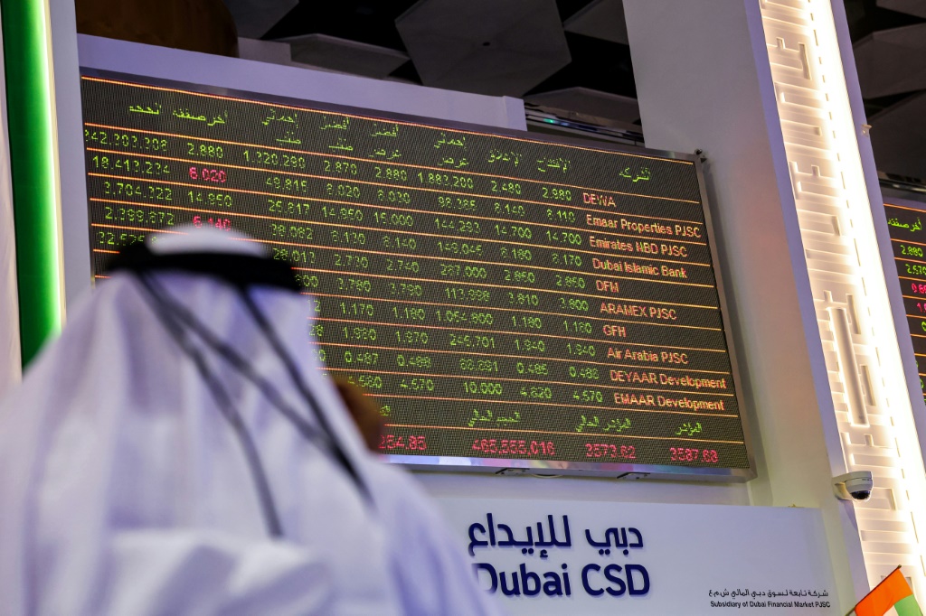 أغلق مؤشر الأسهم السعودية الموازية "نمو" اليوم مرتفعا 72.27 نقطة ليصل إلى مستوى 27297.45 نقطة (أ ف ب)