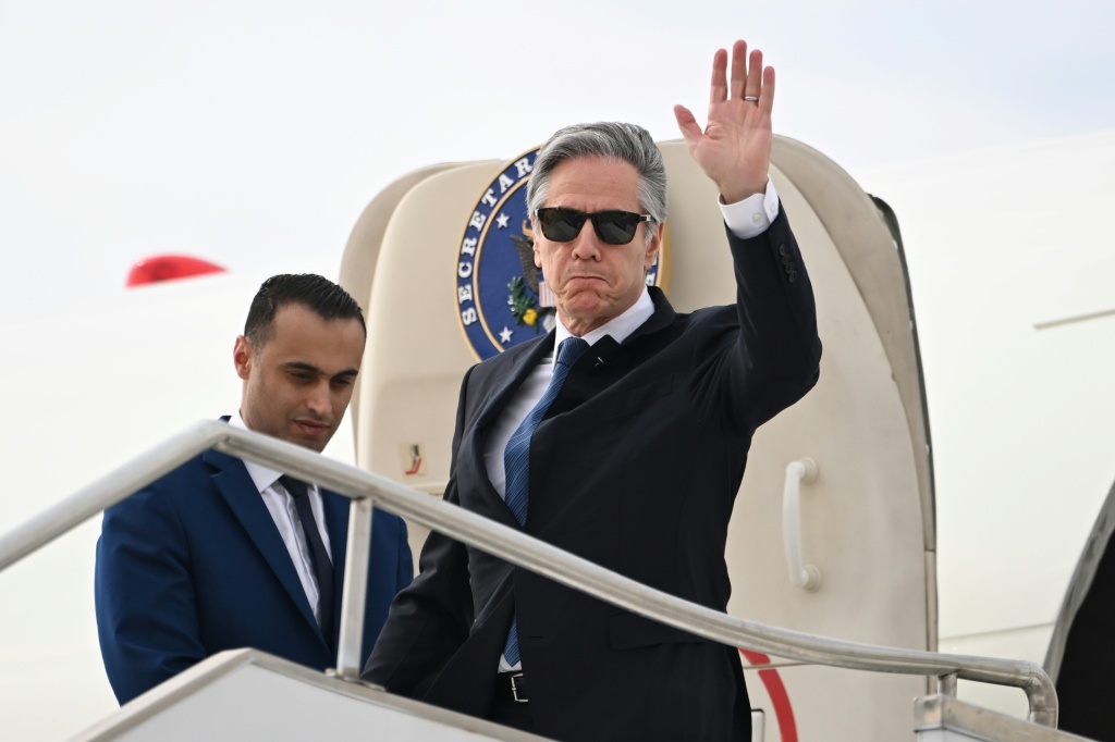 صورة مؤرخة في 12 كانون الأول/ديسمبر 2024 لوزير الخارجية الأميركي أنتوني بلينكنفي العقبة بالأردن0(ا ف ب)   
