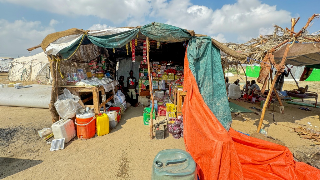 صورة وزعها المجلس النروجي للاجئين من مخيم في مدينة الجنينة بولاية غرب دارفور السودانية في 21 تشرين الثاني/نوفمبر 2024 (أ ف ب)   