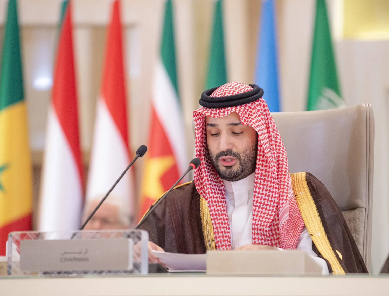 الأمير محمد بن سلمان يتحدث خلال القمة العربية والإسلامية في الرياض نوفمبر 2024 (واس)