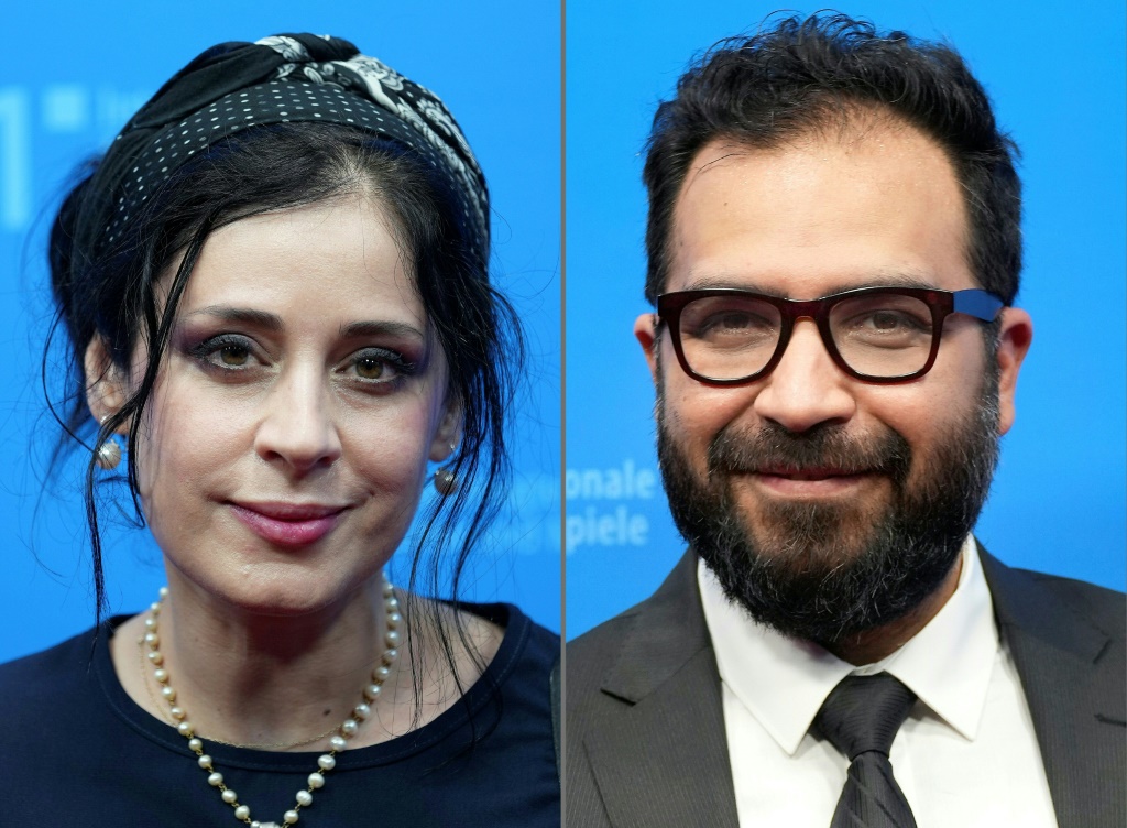 صورتان جُمعتا في 1 شباط/فبراير 2024 تظهران الممثلة الإيرانية مريم مقدم والمخرج السينمائي الإيراني بهتاش صناعيها خلال مشاركتهما في مهرجان برلين السينمائي الدولي بنسخة صيفية في العاصمة الألمانية في 18 حزيران/يونيو 2021 (أ ف ب)   