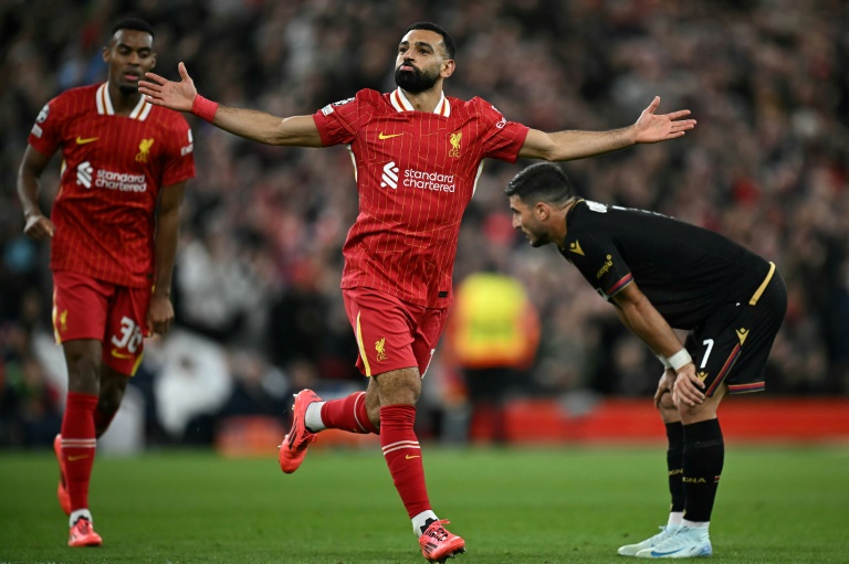 النجم المصري محمد صلاح (أ ف ب)