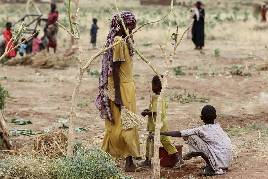    سودانية نازحة في طويلة في شمال دارفور بتاريخ 11 شباط/فبراير 2025 (أ ف ب)
