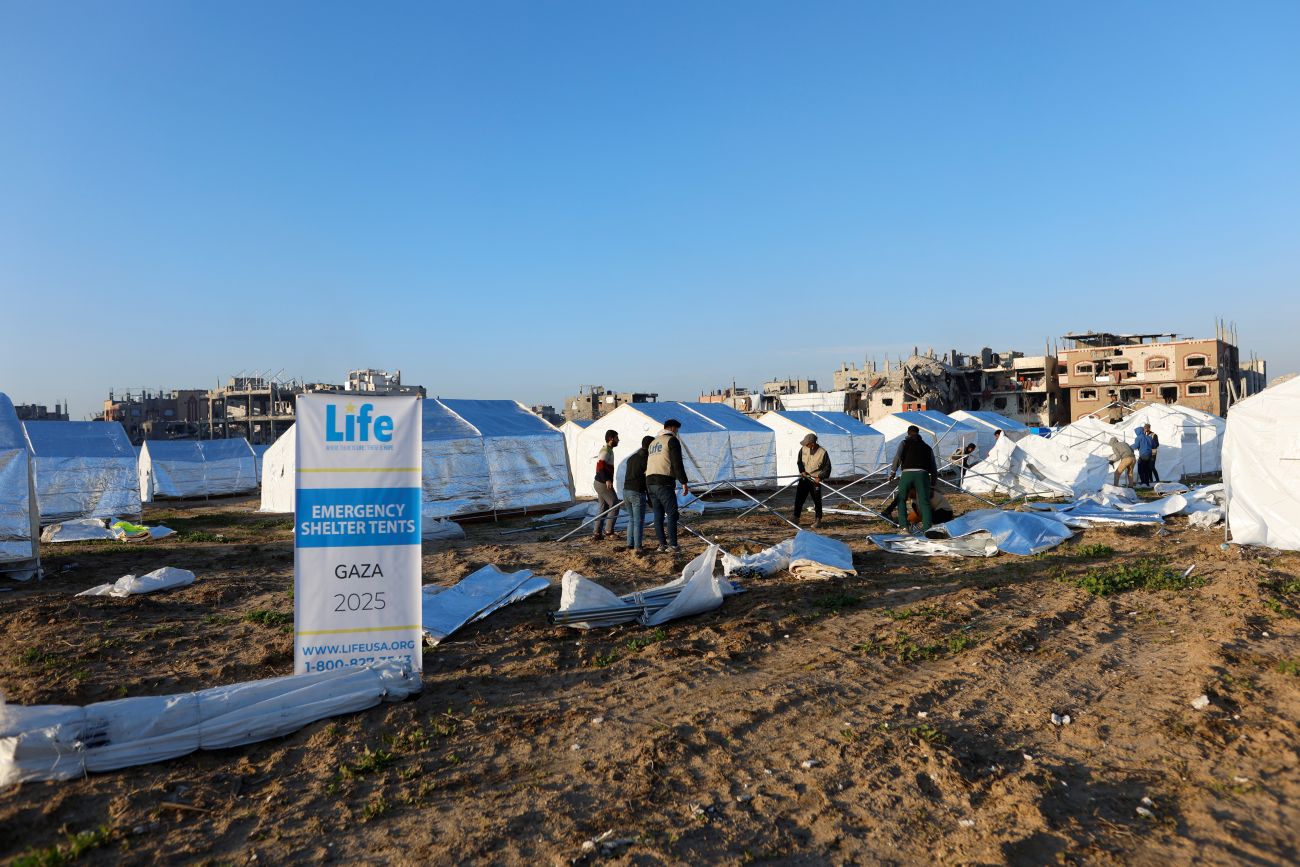 الحياة للإغاثة والتنمية (لايف) - غزة - الإغاثة الطارئة: ملاجئ الخيام 2025
