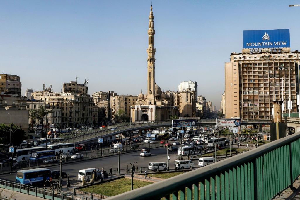    ميدان رمسيس بوسط العاصمة المصرية القاهرة في 7 نيسان/أبريل 2025 (أ ف ب)