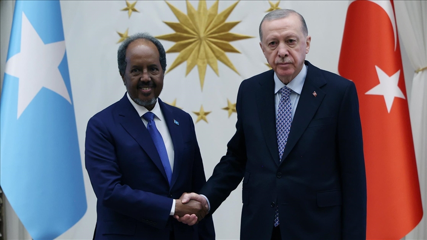 أردوغان يبحث مع رئيس الصومال العلاقات الثنائية وقضايا إقليمية (الأناضول)