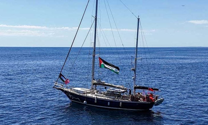  سفينة مادلين السلمية الذاهبة الى غزة (مواقع التواصل)
