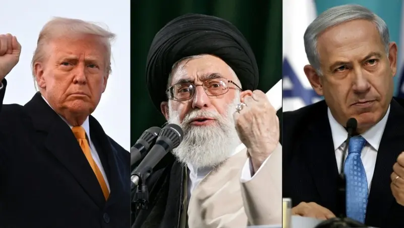 نتنياهو وخامنئي وترامب (أ ف ب)