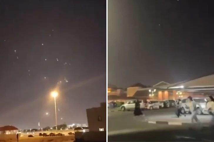 في الدوحة، سُمع دوي انفجارات عنيفة في مناطق متفرقة خارج العاصمة (لقطة شاشة)