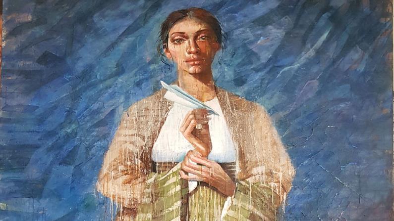 اللوحة للفنانة التشكيلية ميساء محمد