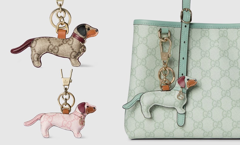 الدلاية المرحة «Dog-Shaped Bag Charm» من غوتشي