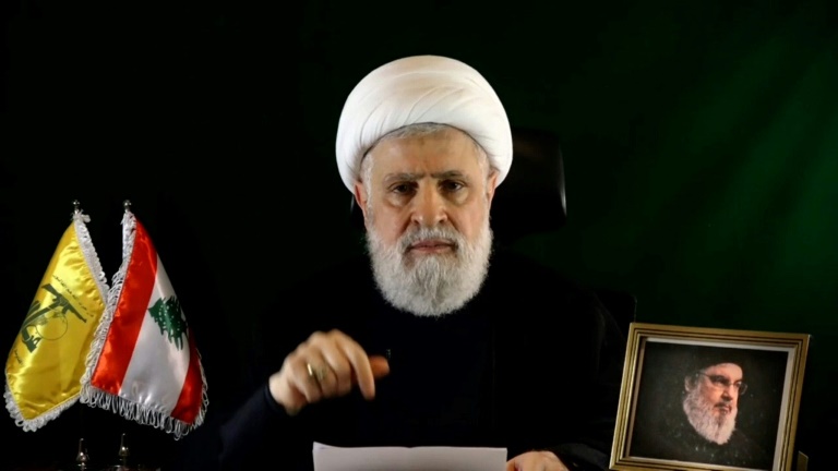 العام لجماعة «حزب الله» اللبنانية، الشيخ نعيم قاسم (أ ف ب)