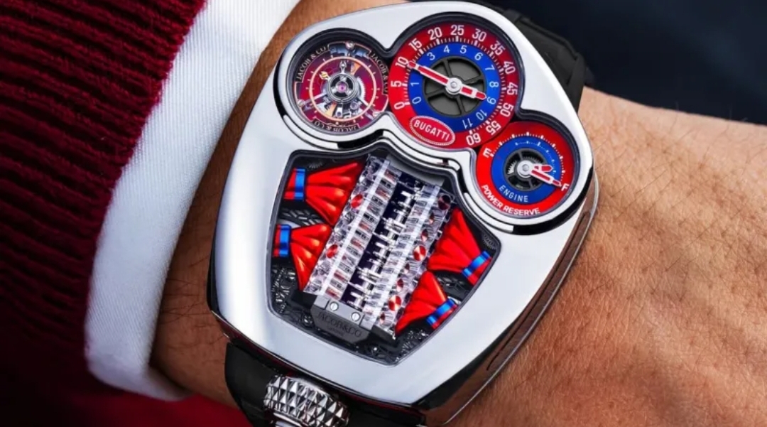 Jacob & Co تدمج فن الساعات بروح سيارات Bugatti في إصدار Tourbillon الجديد (الرجل)