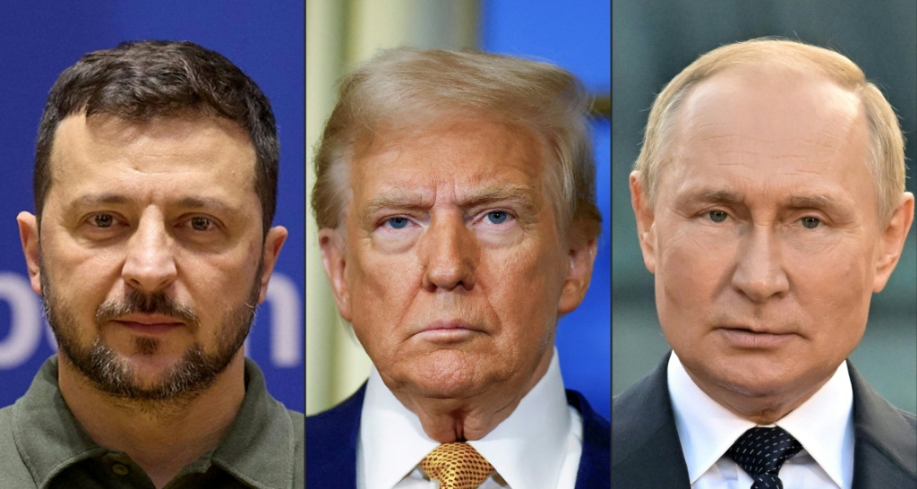 كان الرئيس الأميركي دونالد ترامب قد أعلن، أمس الاثنين، أنه بدأ ترتيبات لعقد قمة سلام ثنائية بين نظيريه الروسي فلاديمير بوتين والأوكراني فولوديمير زيلينسكي، على أن تتبعها قمة ثلاثية يشارك فيها هو بنفسه (أ ف ب)