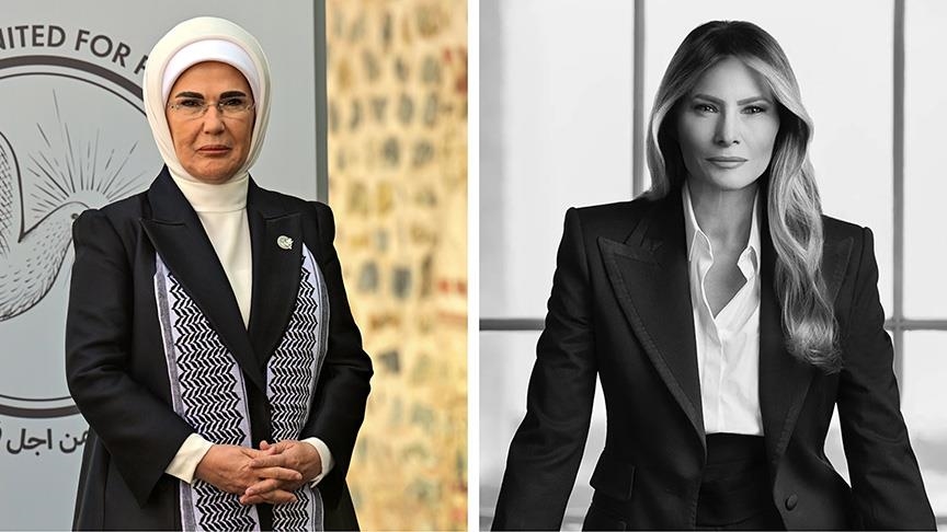 أمينة أردوغان في رسالة إلى ميلانيا ترامب بشأن إنهاء الأزمة الإنسانية في غزة: (حان الوقت منذ زمن بعيد) (الأناضول)
