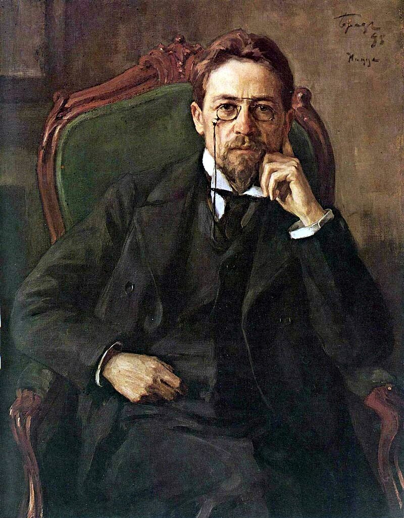 الكاتبُ الرُّوسِيُّ أنطون تشيخوف ( 1860 _ 1904 ) (ويكيبيديا)