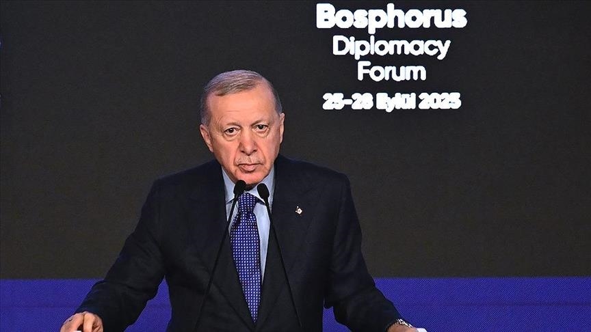 أردوغان: الإرادة المعلنة لإقامة دولة فلسطين ناقصة ما لم يتم إيقاف إسرائيل (الأناضول)