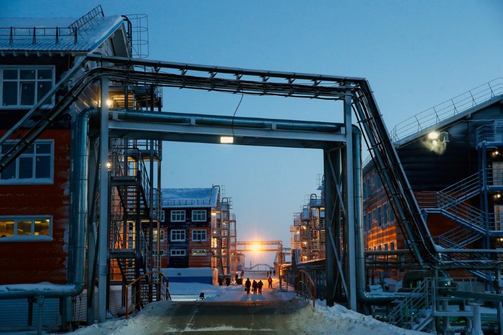 مشهد عام من بلدة سابيتا بشبه جزيرة يامال في الدائرة القطبية الشمالية على بعد 2500 كلم عن موسكو (ا ف ب)