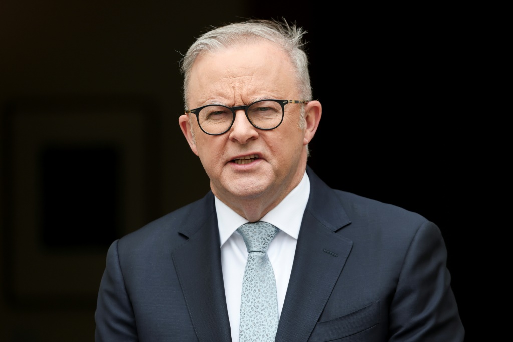 صورة مؤرخة في 6 تشرين الأول/أكتوبر 2025 لرئيس الوزراء الأسترالي أنتوني ألبانيزي في كانبيرا (ا ف ب)