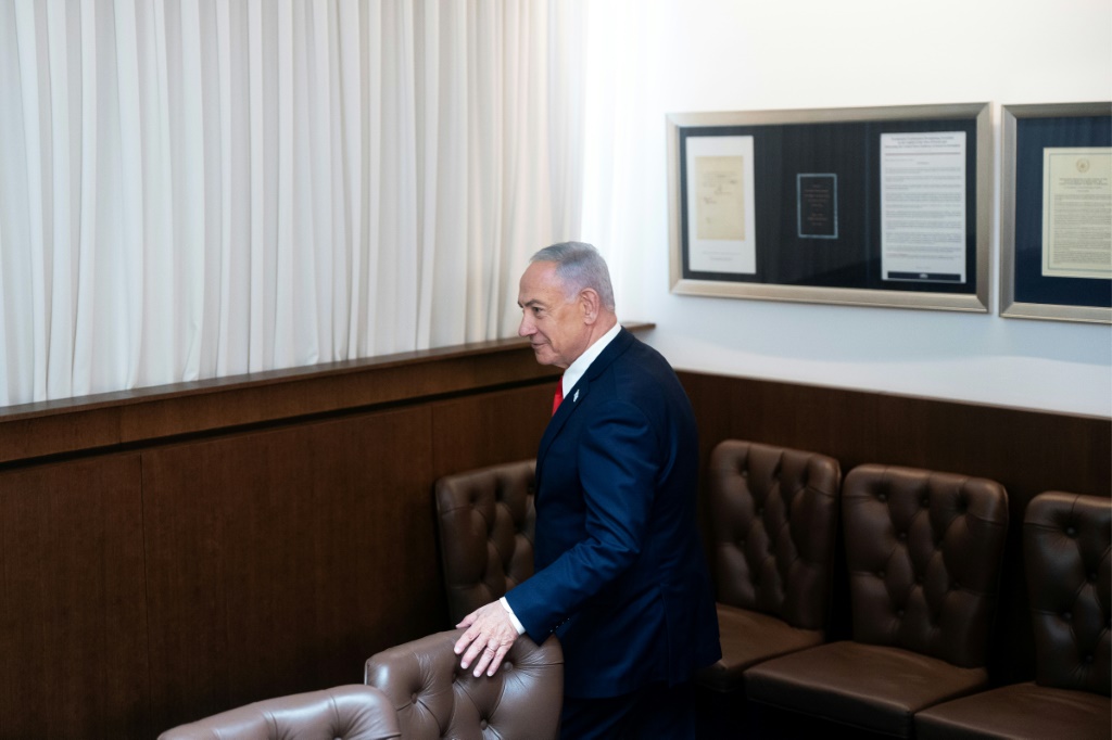 صورة مؤرخة في 22 تشرين الأول/أكتوبر 2025 لرئيس وزراء الاحتلال الإسرائيلي بنيامين نتنياهو في القدس المحتلة (ا ف ب)