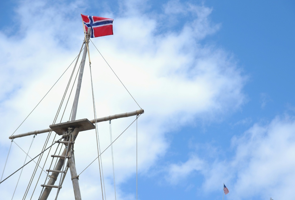 العلم النروجي في نيويورك بتاريخ 13 نيسان/أبريل 2013 (ا ف ب)