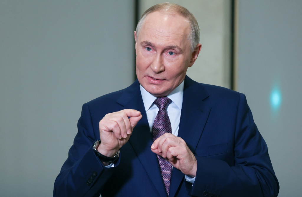 صورة وزعتها وكالة سبوتنيك للرئيس الروسي فلاديمير بوتين في موسكو في 23 تشرين الأول/أكتوبر 2025 (ا ف ب)