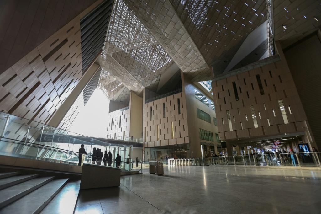 لقطة من المتحف المصري الكبير في 25 شباط/فبراير 2025 قبل افتتاحه الرسمي (ا ف ب)