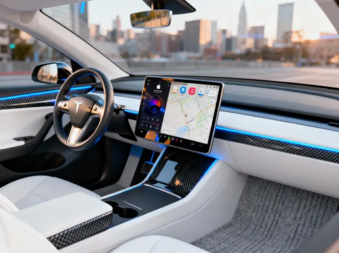 تسلا تدرس دمج نظام (CarPlay) من آبل في سياراتها: هل يتغير نهج الشركة؟ (الرجل)