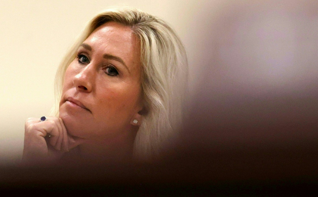 النائبة الجمهورية مارجوري تايلور غرين في 12 شباط/فبراير 2025 (ا ف ب)