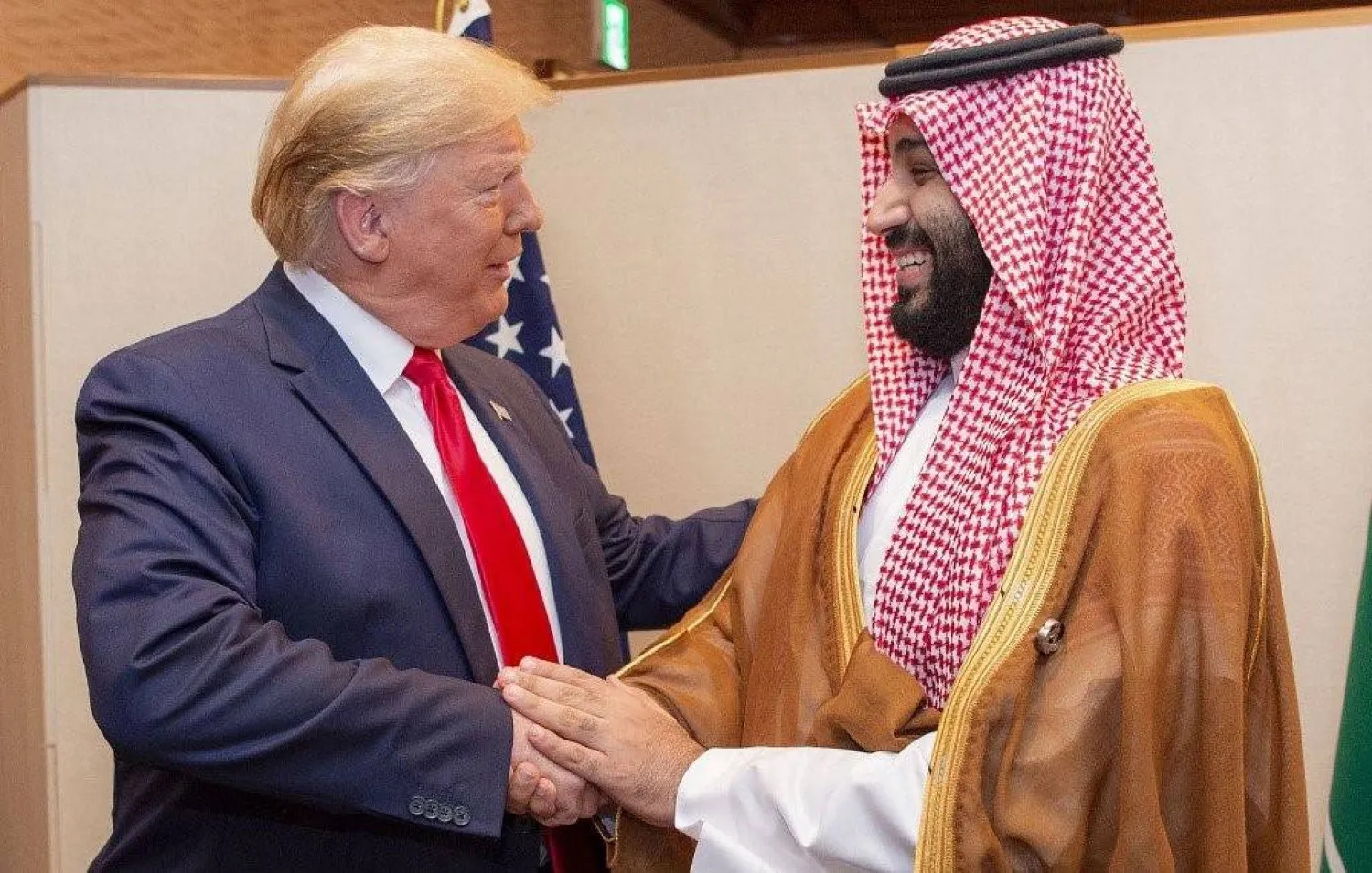 الامير محمد بن سلمان وترامب في لقاء سابق - أ ف ب